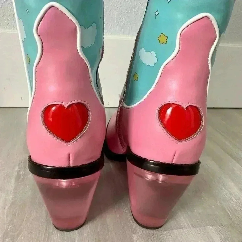 Care Bears X Dolls Kill Cowboy Boots Size 7 - Picture 8 of 9